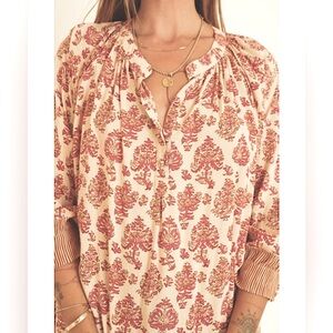 Natalie Martin Remy Top Cyprus Print Pink Size 5